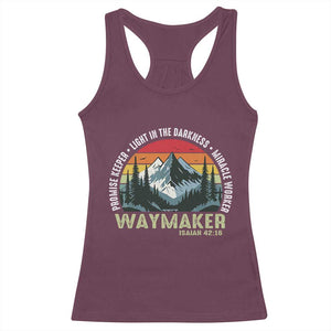 Religious Christian Waymaker Racerback Tank Top Promise Keeper Light In The Darkness Miracle Worker TS11 Maroon Print Your Wear
