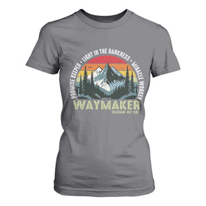 Religious Christian Waymaker T Shirt For Women Promise Keeper Light In The Darkness Miracle Worker TS11 Charcoal Print Your Wear