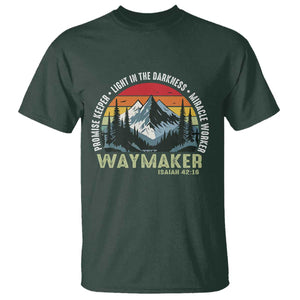 Religious Christian Waymaker T Shirt Promise Keeper Light In The Darkness Miracle Worker TS11 Dark Forest Green Print Your Wear