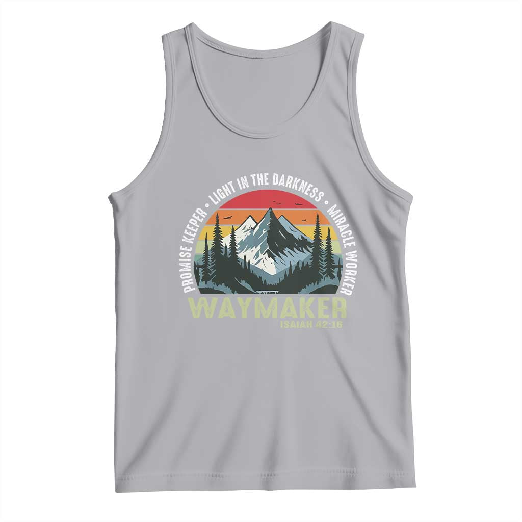 Religious Christian Waymaker Tank Top Promise Keeper Light In The Darkness Miracle Worker TS11 Athletic Heather Print Your Wear
