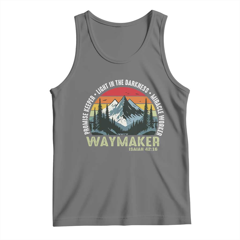 Religious Christian Waymaker Tank Top Promise Keeper Light In The Darkness Miracle Worker TS11 Black Heather Print Your Wear