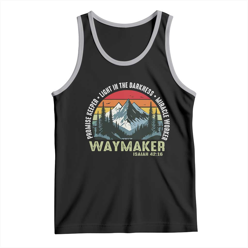 Religious Christian Waymaker Tank Top Promise Keeper Light In The Darkness Miracle Worker TS11 Black Athletic Heather Print Your Wear