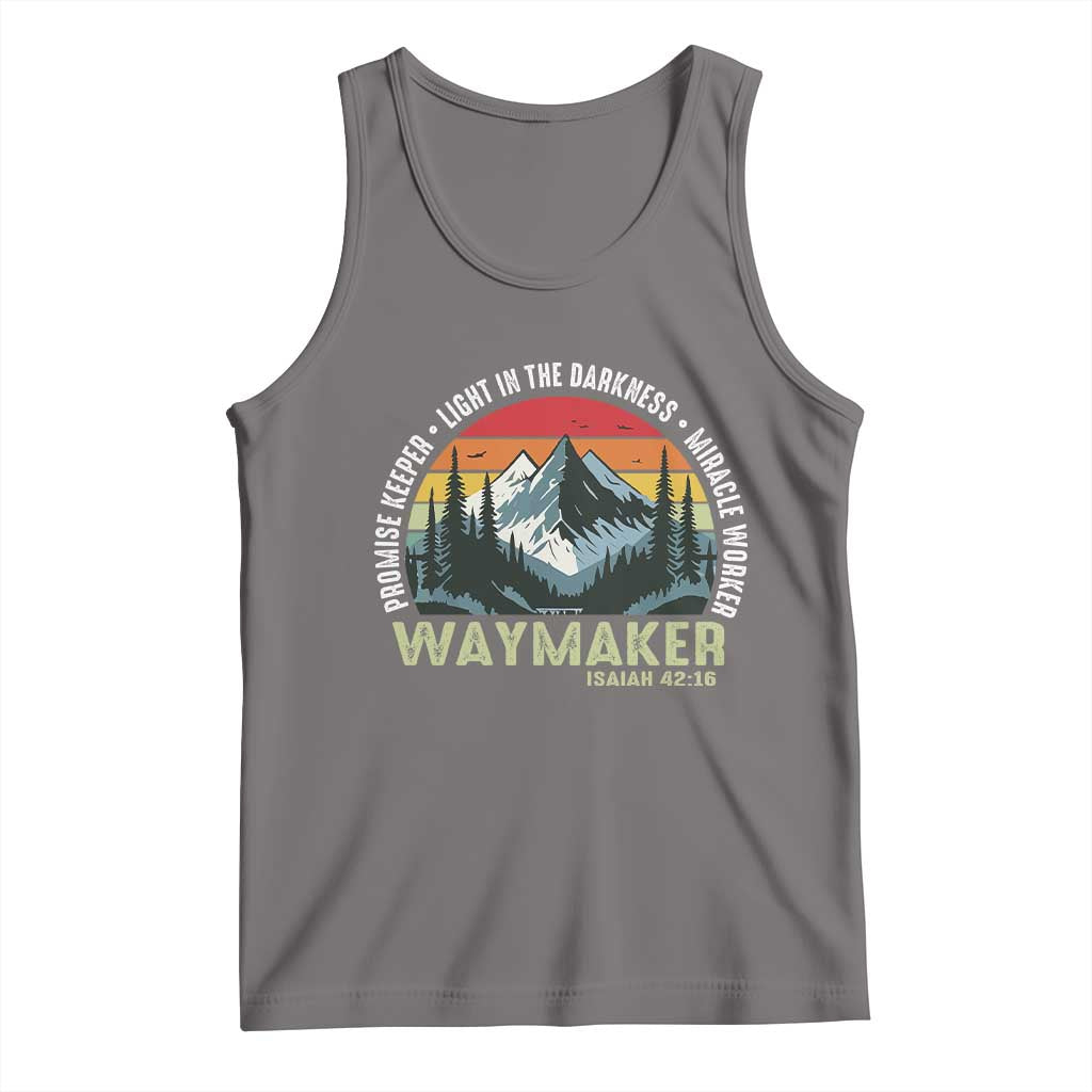 Religious Christian Waymaker Tank Top Promise Keeper Light In The Darkness Miracle Worker TS11 Deep Heather Print Your Wear