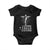 Religious Easter Baby Onesie 1 Cross 3 Nails Forgiven Jesus Christian Faith TS02 Black Print Your Wear