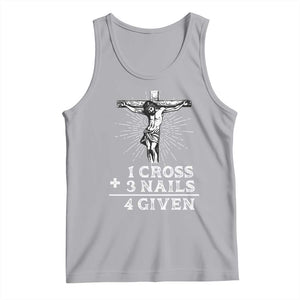 Religious Easter Tank Top 1 Cross 3 Nails Forgiven Jesus Christian Faith TS02 Athletic Heather Print Your Wear