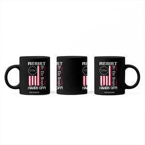 Resist Hands Off Coffee Mug Vintage American Betsy Ross Flag We The People TS02 Print Your Wear