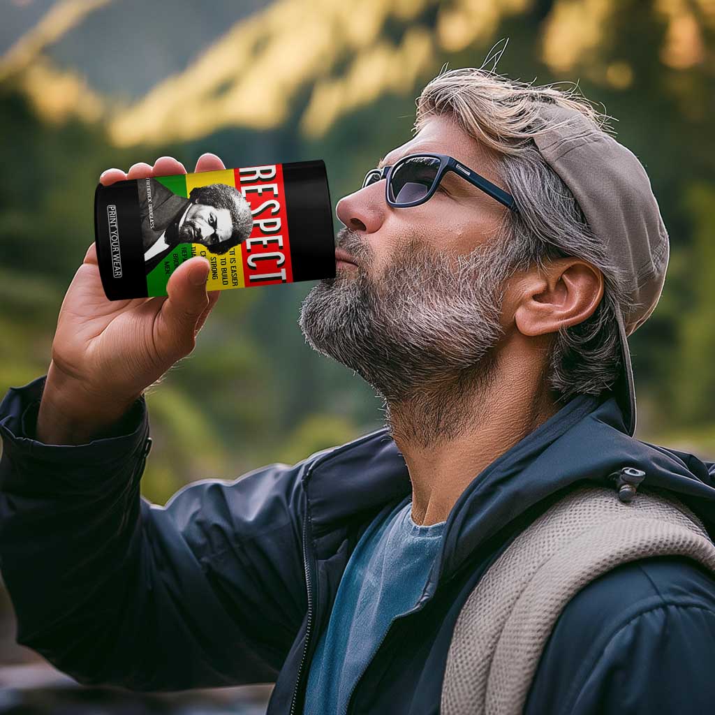 Respect Frederick Douglass 4 in 1 Can Cooler Tumbler It Is Easier To Build Strong Children Empowerment TS02 Print Your Wear