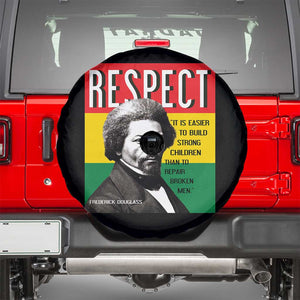 Respect Frederick Douglass Spare Tire Cover It Is Easier To Build Strong Children Empowerment TS02 Black Print Your Wear
