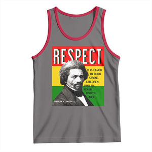 Respect Frederick Douglass Tank Top It Is Easier To Build Strong Children Empowerment TS02 Deep Heather Red Print Your Wear