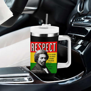 Respect Frederick Douglass Tumbler With Handle It Is Easier To Build Strong Children Empowerment TS02 Print Your Wear
