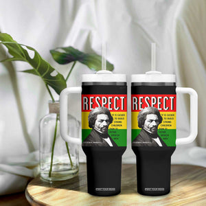 Respect Frederick Douglass Tumbler With Handle It Is Easier To Build Strong Children Empowerment TS02 Print Your Wear