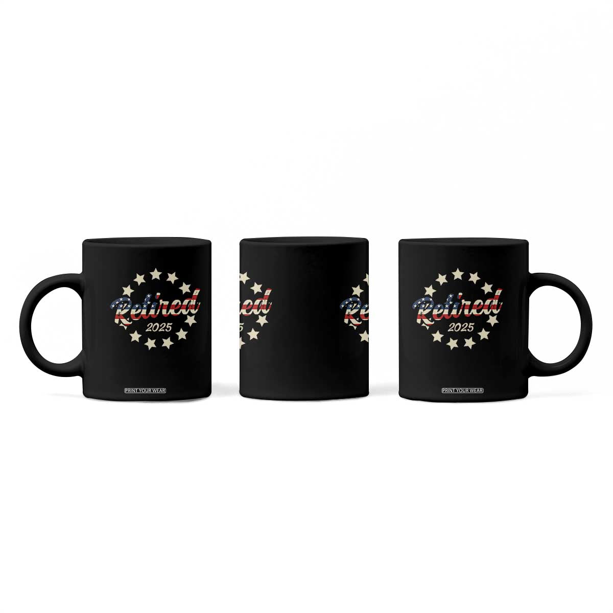 Retired 2025 Coffee Mug Retirement Gifts American Flag TS10 Print Your Wear