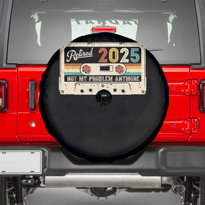 Retired 2025 Spare Tire Cover Not My Problem Anymore Retro Cassette TS10 Black Print Your Wear
