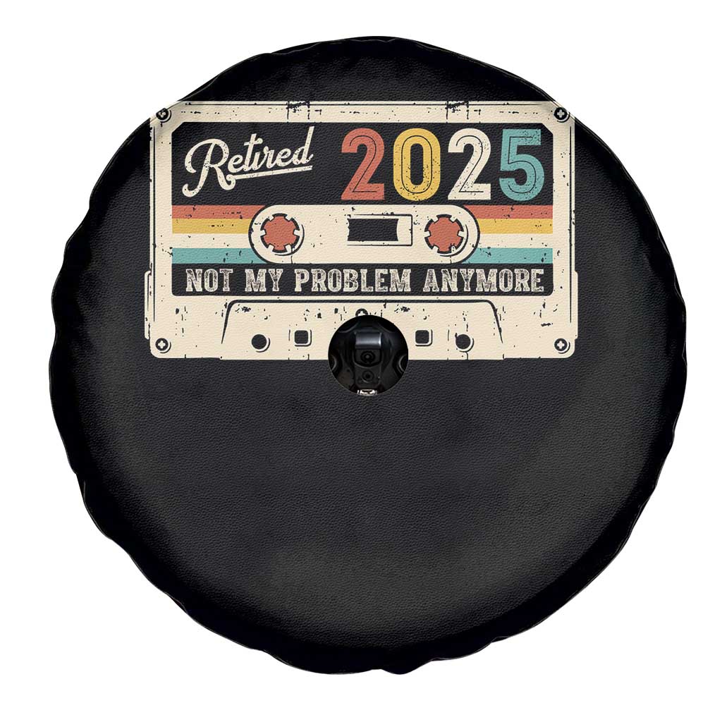 Retired 2025 Spare Tire Cover Not My Problem Anymore Retro Cassette TS10 Print Your Wear
