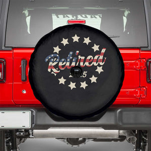 Retired 2025 Spare Tire Cover Retirement Gifts American Flag TS10 Black Print Your Wear