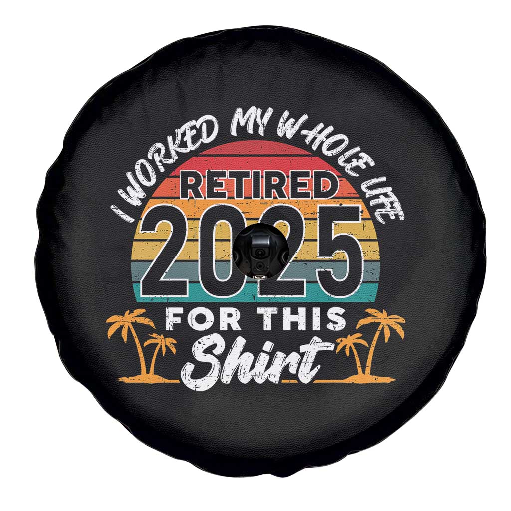 Retired 2025 Spare Tire Cover Retro Retirement Summer Vibes TS10 Print Your Wear