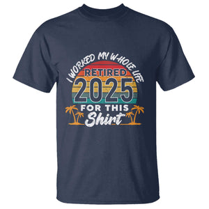 Retired 2025 T Shirt Retro Retirement Summer Vibes TS10 Navy Print Your Wear