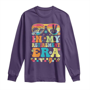 Retired Est 2025 Long Sleeve Shirt In My Retirement Era Groovy Summer Vibes TS10 Purple Print Your Wear