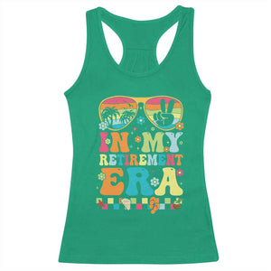 Retired Est 2025 Racerback Tank Top In My Retirement Era Groovy Summer Vibes TS10 Irish Green Print Your Wear