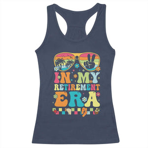 Retired Est 2025 Racerback Tank Top In My Retirement Era Groovy Summer Vibes TS10 Navy Print Your Wear