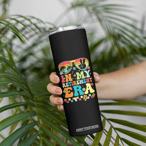 Retired Est 2025 Skinny Tumbler In My Retirement Era Groovy Summer Vibes TS10 Print Your Wear