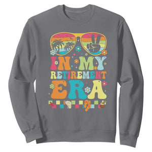 Retired Est 2025 Sweatshirt In My Retirement Era Groovy Summer Vibes TS10 Charcoal Print Your Wear
