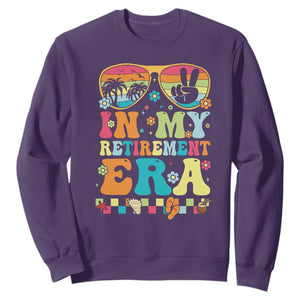 Retired Est 2025 Sweatshirt In My Retirement Era Groovy Summer Vibes TS10 Purple Print Your Wear