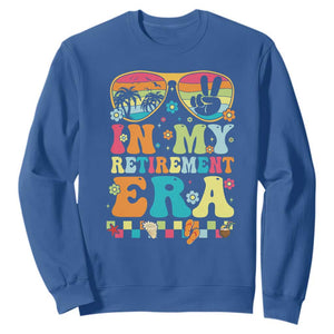 Retired Est 2025 Sweatshirt In My Retirement Era Groovy Summer Vibes TS10 Royal Blue Print Your Wear