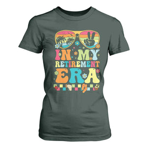 Retired Est 2025 T Shirt For Women In My Retirement Era Groovy Summer Vibes TS10 Dark Forest Green Print Your Wear