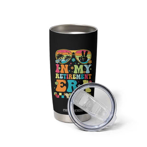 Retired Est 2025 Tumbler Cup In My Retirement Era Groovy Summer Vibes TS10 Print Your Wear