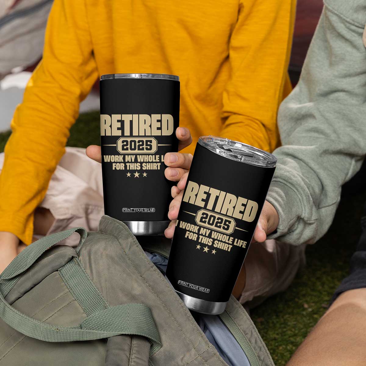 Retired Est 2025 Tumbler Cup Retirement Worked Whole Life For This TS10 Print Your Wear