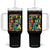 Retired Est 2025 Tumbler With Handle In My Retirement Era Groovy Summer Vibes TS10 One Size: 40 oz Black Print Your Wear