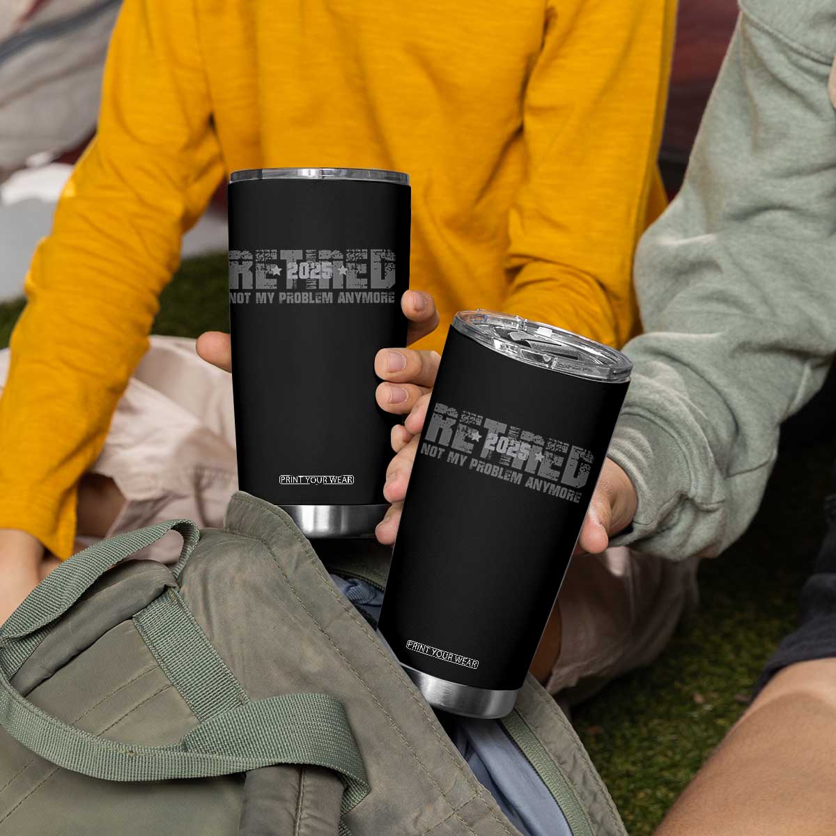 Retired Not My Problem Anymore Tumbler Cup 2025 Retirement Gifts TS10 Print Your Wear