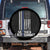 Retired Police Lieutenant Spare Tire Cover Retirement Blue Line American Flags TS10 No hole Black Print Your Wear