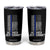 Retired Police Lieutenant Tumbler Cup Retirement Blue Line American Flags TS10 Black Print Your Wear