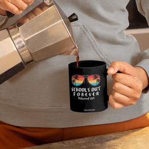 Retired Teacher 2025 Coffee Mug School's Out Forever Retirement Summer Vibes TS10 Print Your Wear