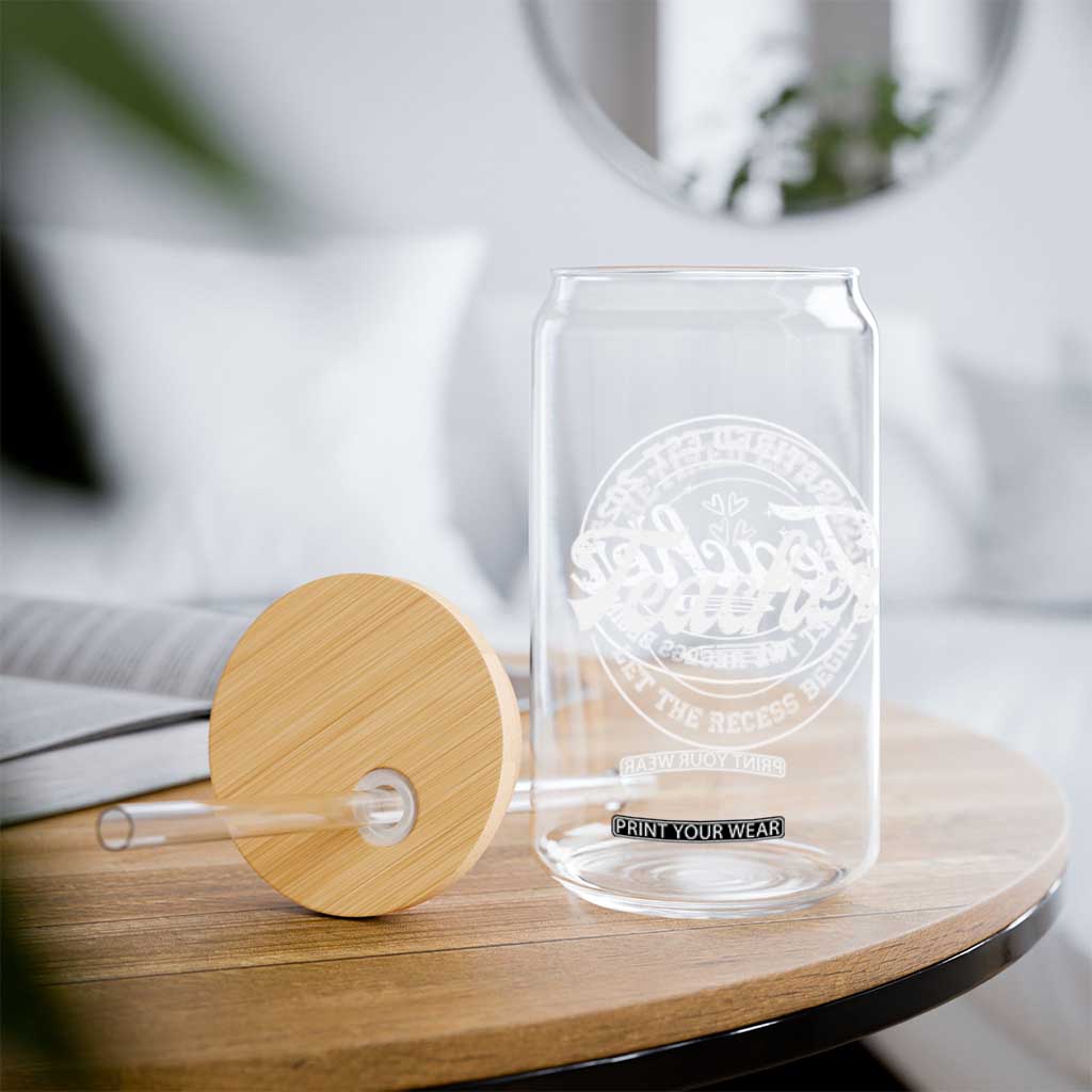 Retired Teacher 2025 Glass Can Let's The Recess Begin Retirement Gifts TS10 Print Your Wear