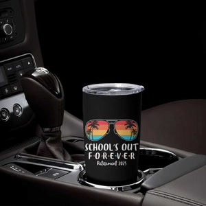 Retired Teacher 2025 Tumbler Cup School's Out Forever Retirement Summer Vibes TS10 Print Your Wear