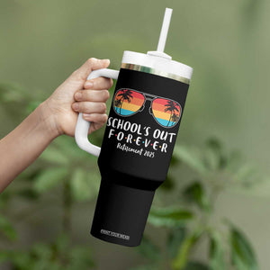 Retired Teacher 2025 Tumbler With Handle School's Out Forever Retirement Summer Vibes TS10 Print Your Wear