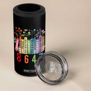 Retro 8647 4 in 1 Can Cooler Tumbler Equal Rights Book Flower Feminist Women Rights TS10 Print Your Wear