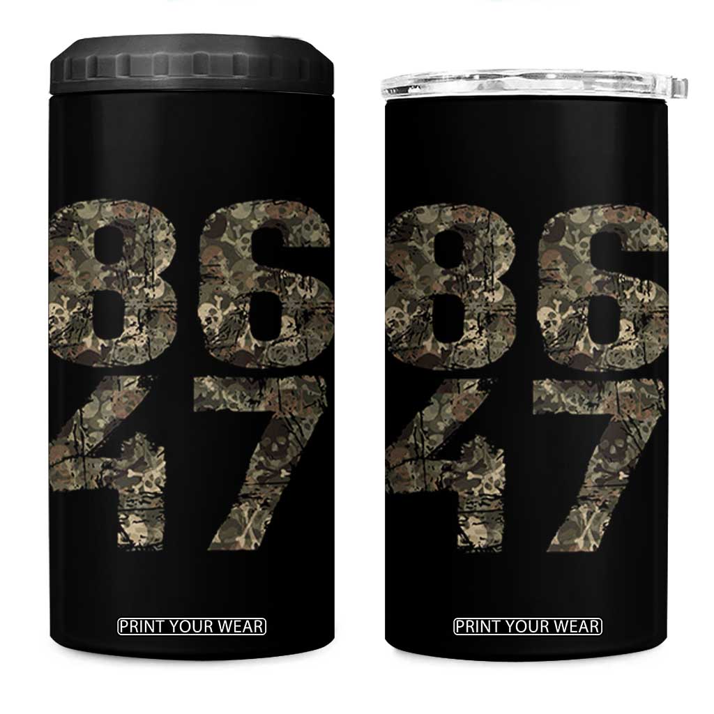 Retro 8647 4 in 1 Can Cooler Tumbler Vintage Camouflage Camo Skull TS10 One Size: 16 oz Black Print Your Wear