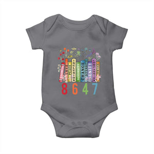 Retro 8647 Baby Onesie Equal Rights Book Flower Feminist Women Rights TS10 Charcoal Print Your Wear