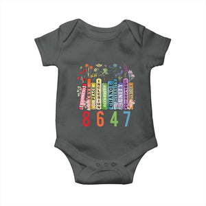 Retro 8647 Baby Onesie Equal Rights Book Flower Feminist Women Rights TS10 Dark Heather Print Your Wear