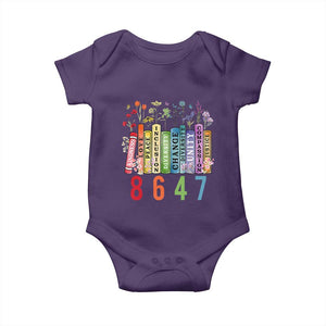 Retro 8647 Baby Onesie Equal Rights Book Flower Feminist Women Rights TS10 Purple Print Your Wear