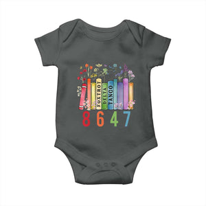 Retro 8647 Baby Onesie Foxtrots Delta Tangos Book Flower TS10 Dark Heather Print Your Wear