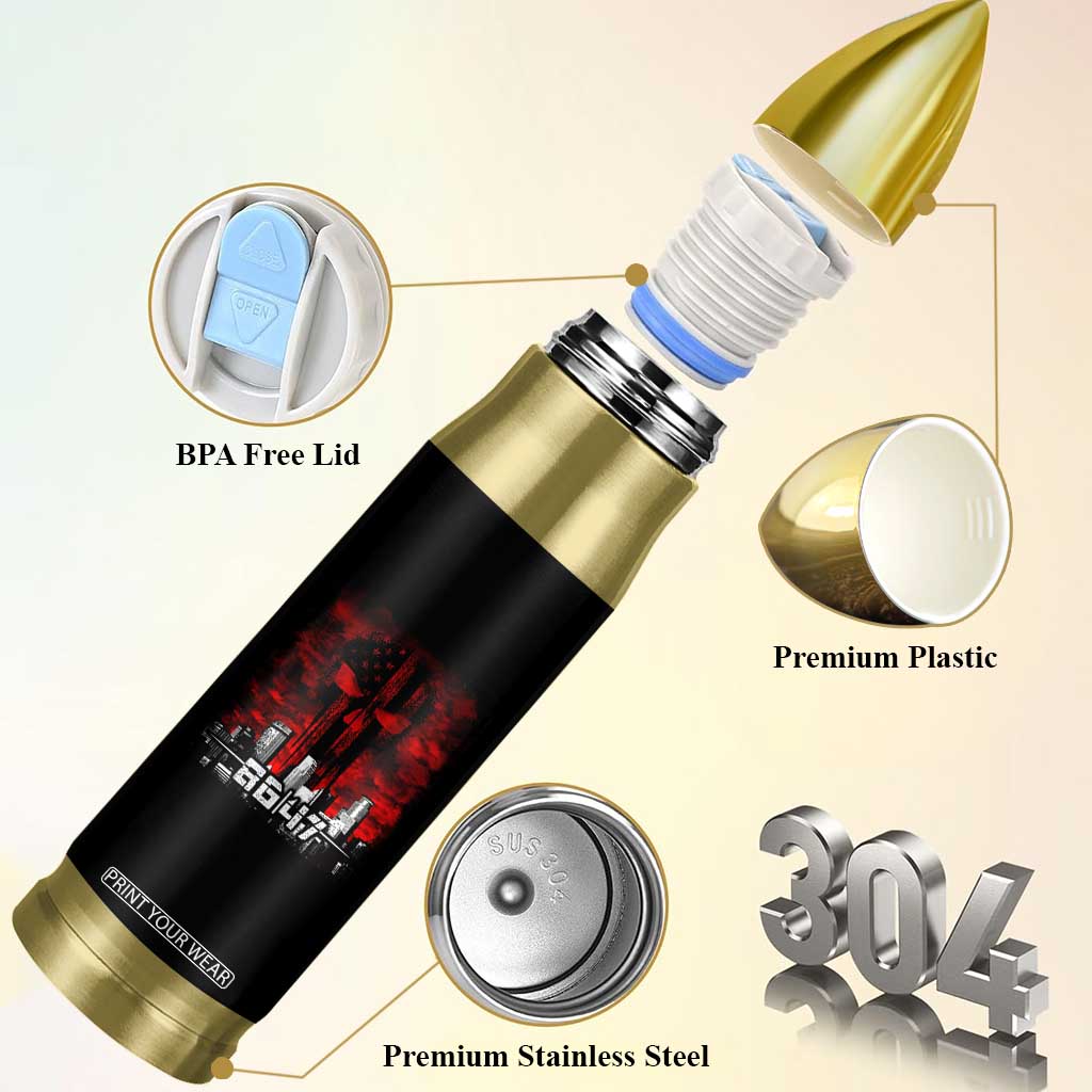 Retro 8647 Bullet Tumbler Vintage USA American Flag Skull TS10 Print Your Wear