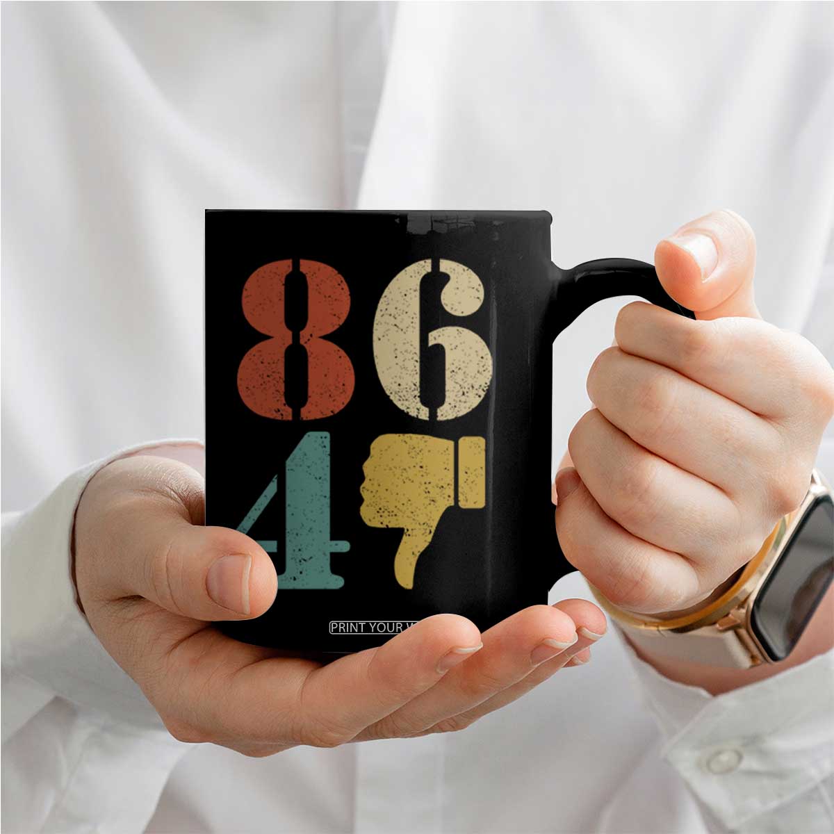 Retro 8647 Coffee Mug Classic Retro Vintage 80s Style TS10 Print Your Wear