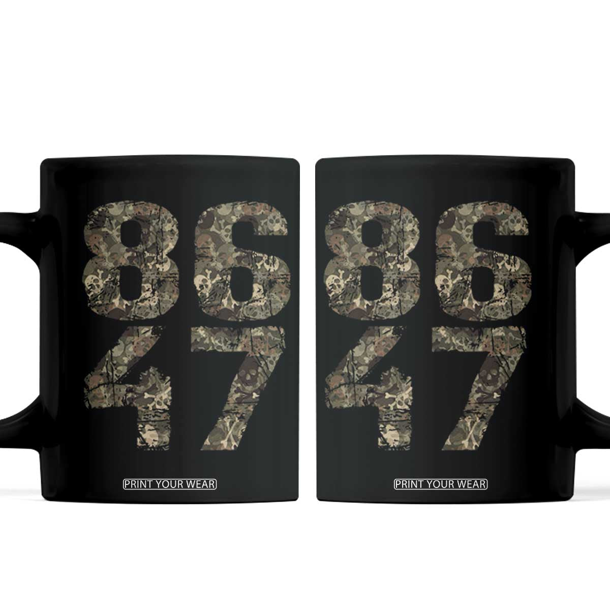Retro 8647 Coffee Mug Vintage Camouflage Camo Skull TS10 Black Print Your Wear