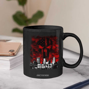 Retro 8647 Coffee Mug Vintage USA American Flag Skull TS10 Print Your Wear