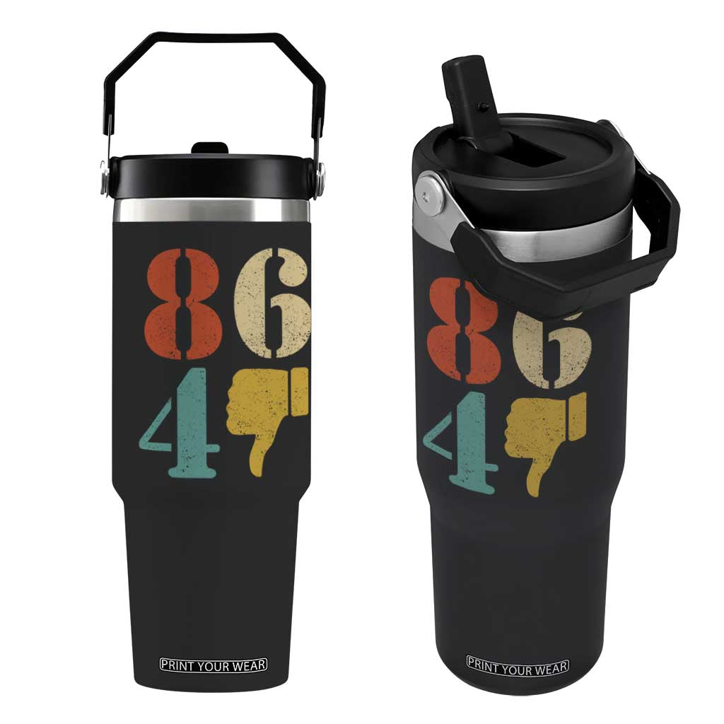 Retro 8647 Flip Straw Tumbler Classic Retro Vintage 80s Style TS10 One Size: 30 oz Black Print Your Wear